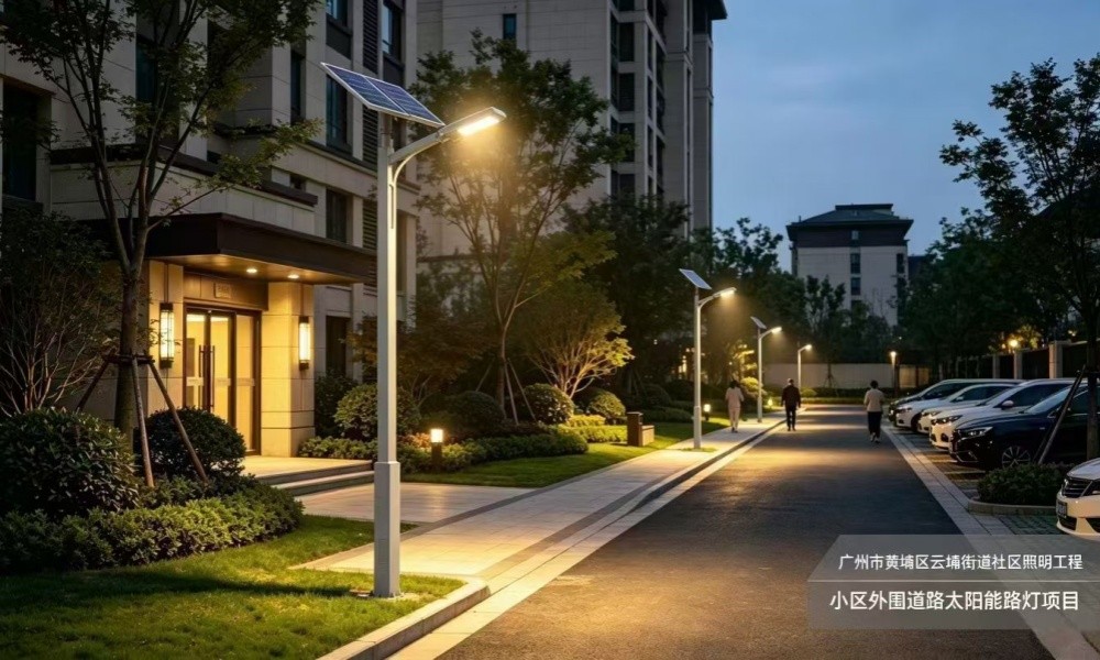 广州小区外围道路太阳能路灯